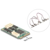 DeLOCK Mini PCIe I/O pleine taille 4 x Série RS-232, Extension de l’interface 