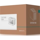 DeepCool CH160 mini tower, boîtier pc Blanc | 2x USB-A | 1x USB-C | Verre Trempé