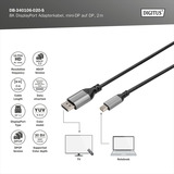 Digitus Câble adaptateur DisplayPort 8K, mini DisplayPort > DisplayPort Noir/gris