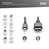 Digitus Câble adaptateur DisplayPort 8K, mini DisplayPort > DisplayPort Noir/gris