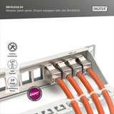 Digitus DN-91410-24, Panneau de brassage Gris