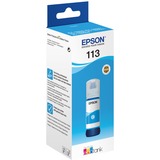 Epson 113 EcoTank Pigment Cyan ink bottle, Encre Cyan, Epson, Ecotank ET-5880, EcoTank ET-5850, EcoTank ET-5800, EcoTank ET-16650, EcoTank ET-16600, 6000 pages, 70 ml, Pigment