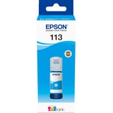 Epson 113 EcoTank Pigment Cyan ink bottle, Encre Cyan, Epson, Ecotank ET-5880, EcoTank ET-5850, EcoTank ET-5800, EcoTank ET-16650, EcoTank ET-16600, 6000 pages, 70 ml, Pigment