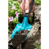 GARDENA Transplantoir large Classic, Truelle Turquoise/Noir, Garden trowel, Duroplast, Acier, Noir, Bleu, Ergonomique, Poignée antidérapante, 8 cm