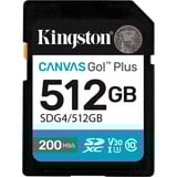 Kingston Canvas Go! Plus SDXC 512 Go, Carte mémoire Noir, Classe 10, UHS-I U3, V30