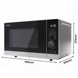 SHARP YC-PG204AE-S, Four à micro-ondes Argent/gris