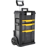 Stanley SERVANTE MODULO 2 EN 1 AVEC BOITE A OUTILS TOUCHLATCH A TIROIR, Valise à roulettes Noir, Valise sur roulette, Noir, Jaune