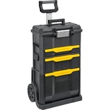 Stanley SERVANTE MODULO 2 EN 1 AVEC BOITE A OUTILS TOUCHLATCH A TIROIR, Valise à roulettes Noir, Valise sur roulette, Noir, Jaune