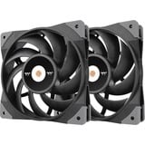 Thermaltake TOUGHFAN 12 Boitier PC Ventilateur 12 cm Noir 2 pièce(s) ventilateurs de boîtier Noir, 2 pièces, 120 x 120 x 25 mm, PWM, Ventilateur, 12 cm, 500 tr/min, 2000 tr/min, 22,3 dB, 58,35 cfm