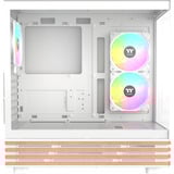 Thermaltake View 270 Plus WS ARGB boîtier midi tower Blanc/bois | 2x USB-A | 1x USB-C | RGB | Verre Trempé