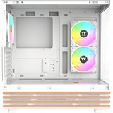 Thermaltake View 270 Plus WS ARGB boîtier midi tower Blanc/bois | 2x USB-A | 1x USB-C | RGB | Verre Trempé