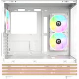 Thermaltake  boîtier midi tower Blanc/bois | 2x USB-A | 1x USB-C | RGB | Window