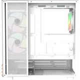 Thermaltake  boîtier midi tower Blanc/bois | 2x USB-A | 1x USB-C | RGB | Window