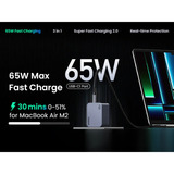 UGREEN 25871 chargeur d'appareils mobiles Universel Gris Secteur Charge rapide Intérieure 2x USB-C, 1x USB-A, Intérieure, Secteur, Gris
