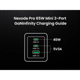 UGREEN 25871 chargeur d'appareils mobiles Universel Gris Secteur Charge rapide Intérieure 2x USB-C, 1x USB-A, Intérieure, Secteur, Gris