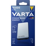VARTA Energy 15000 Lithium Polymère (LiPo) 15000 mAh Noir, Blanc, Powerbank Blanc/Noir, 15000 mAh, Lithium Polymère (LiPo), 3,7 V, Noir, Blanc