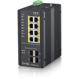 Zyxel RGS200-12P Géré L2 Gigabit Ethernet (10/100/1000) Connexion Ethernet, supportant l'alimentation via ce port (PoE) Noir, Switch Géré, L2, Gigabit Ethernet (10/100/1000), Connexion Ethernet, supportant l'alimentation via ce port (PoE), Grille de montage, Montage mural