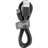 goobay 46800 câble USB 1 m USB 2.0 USB A USB B Noir Noir, 1 m, USB A, USB B, USB 2.0, 480 Mbit/s, Noir