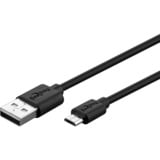 goobay 46800 câble USB 1 m USB 2.0 USB A USB B Noir Noir, 1 m, USB A, USB B, USB 2.0, 480 Mbit/s, Noir