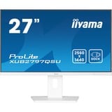 iiyama ProLite XUB2797QSU-W2 écran plat de PC 68,6 cm (27") 2560 x 1440 pixels Quad HD LED Blanc Moniteur  Blanc (mat), 68,6 cm (27"), 2560 x 1440 pixels, Quad HD, LED, 1 ms, Blanc