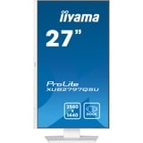 iiyama ProLite XUB2797QSU-W2 écran plat de PC 68,6 cm (27") 2560 x 1440 pixels Quad HD LED Blanc Moniteur  Blanc (mat), 68,6 cm (27"), 2560 x 1440 pixels, Quad HD, LED, 1 ms, Blanc