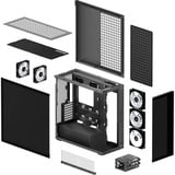 ARCTIC  boîtier midi tower Noir | 2x USB-A | 1x USB-C | RGB | Window