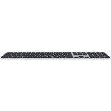 Apple Magic Keyboard clavier USB + Bluetooth QWERTY Anglais Argent, Noir Argent/Noir, Layout  Royaume-Uni, Taille réelle (100 %), USB + Bluetooth, QWERTY, Argent, Noir