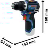 Bosch Perceuse-visseuse sans fil GSR 12V-32 Professional, 12 volts, Perceuse/visseuse Bleu/Noir