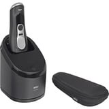 Braun Series 9 Pro+ 9660CC Rasoir à grille Tondeuse Noir, Argent Noir, Rasoir à grille, Noir, Argent, Acier inoxydable, Boutons, LED, AC/Batterie