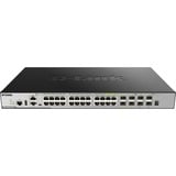 D-Link DGS-3630-28TC commutateur réseau Géré L3 Gigabit Ethernet (10/100/1000) 1U Noir, Switch Géré, L3, Gigabit Ethernet (10/100/1000), Full duplex, Grille de montage, 1U