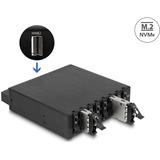 DeLOCK Cadre amovible 5,25″ pour 8 x M.2 NVMe SSD avec Slim SAS SFF-8654, Cadrage 