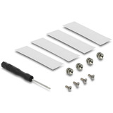 DeLOCK Carte PCIe 5.0 x16 > 4x M.2 NVMe internes + dissipateur thermique, Carte d'interface 