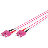 Digitus Câble de raccordement LWL, duplex, connecteur SC > SC, multimode OM4 Violet
