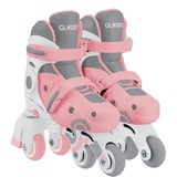 GLOBBER Learning Skates 2 en 1 Gr. 30-33, Rollers Rose