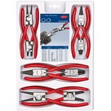 KNIPEX Jeu de pinces à circlips 00 20 04 V01, Set de pinces Rouge/Noir