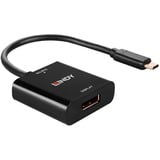 Lindy 43269 adaptateur graphique USB 3840 x 2160 pixels Noir, Convertisseur Noir, USB Type-C, Sortie de DisplayPorts, 3840 x 2160 pixels