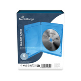MediaRange BOX38 étui disque optique Boîtier Blu-ray 1 disques Bleu, Étui de protection Boîtier Blu-ray, 1 disques, Bleu, Plastique, 120 mm, 134 mm, Vente au détail