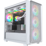 Montech X5M boîtier midi tower Blanc | 2x USB-A | 1x USB-C | RGB | Verre Trempé