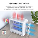 Montech X5M boîtier midi tower Blanc | 2x USB-A | 1x USB-C | RGB | Verre Trempé