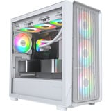 Montech  boîtier midi tower Blanc | 2x USB-A | 1x USB-C | RGB | Verre Trempé