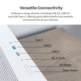 Montech  boîtier midi tower Blanc | 2x USB-A | 1x USB-C | RGB | Verre Trempé
