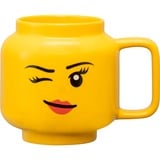Room Copenhagen Mug LEGO en céramique - tête de fille clignotante, grand modèle, Coupe Jaune