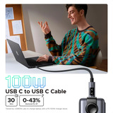 UGREEN 35501 câble USB 1 m USB C Noir Noir/gris, 1 m, USB C, USB C, Noir