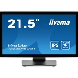 iiyama ProLite T2238MSC-B1 21.5" Touchscreen-Moniteur  Noir (Mat), Touch, HDMI, DisplayPort, USB, Audio