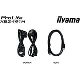 iiyama ProLite XB2491H-B1 23.8" Moniteur Noir (Mat), 1x DisplayPort, 1x HDMI, 120 Hz, 60,5 cm (23.8"), 1920 x 1080 pixels, Full HD, LCD, Noir