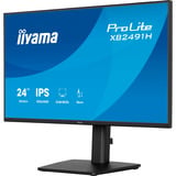 iiyama ProLite XB2491H-B1 23.8" Moniteur Noir (Mat), 1x DisplayPort, 1x HDMI, 120 Hz, 60,5 cm (23.8"), 1920 x 1080 pixels, Full HD, LCD, Noir
