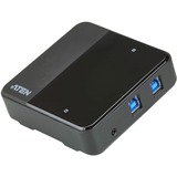 ATEN Commutateur de partage des périphériques USB 3.2 Gen1 à 2 x 4 ports 5000 Gbit/s, Noir, Plastique, 0 - 40 °C, -20 - 60 °C, 0 - 80%