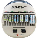Ansmann Energy 16 Plus, Chargeur 9v, AA, AAA, C, D