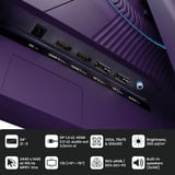 Arozzi Nova 34T2K165 34" Moniteur UltraWide gaming incurvé Violâtre, 2x DisplayPort, 2x HDMI, 165 Hz