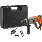 BLACK+DECKER BEHS02K-QS, Marteau piqueur Noir/Orange